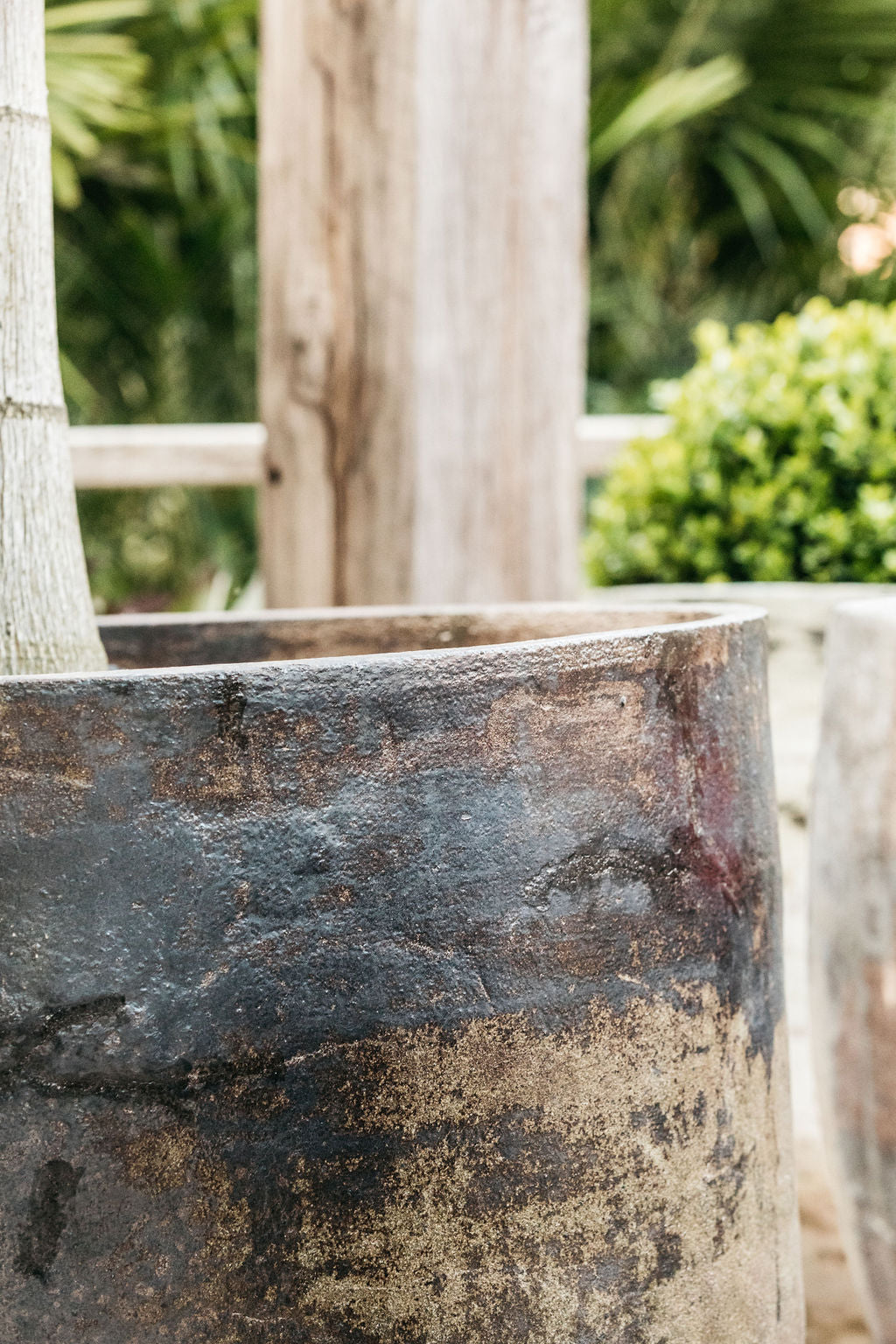 Cylindrical Thai Pot