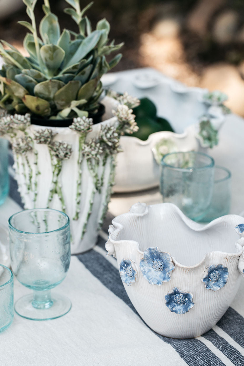 Blue Flower Ceramic Bowl