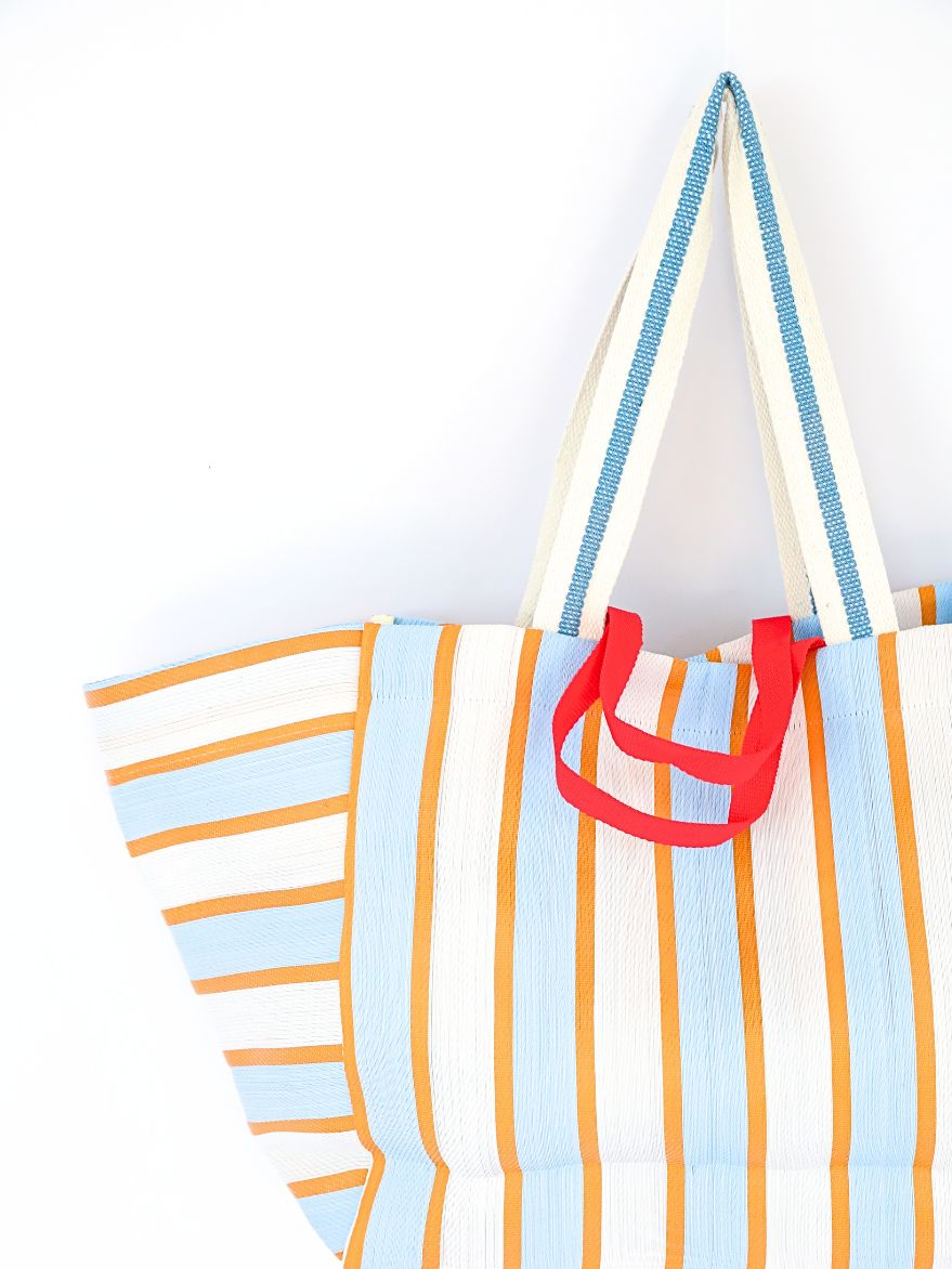 orange white light blue stripe