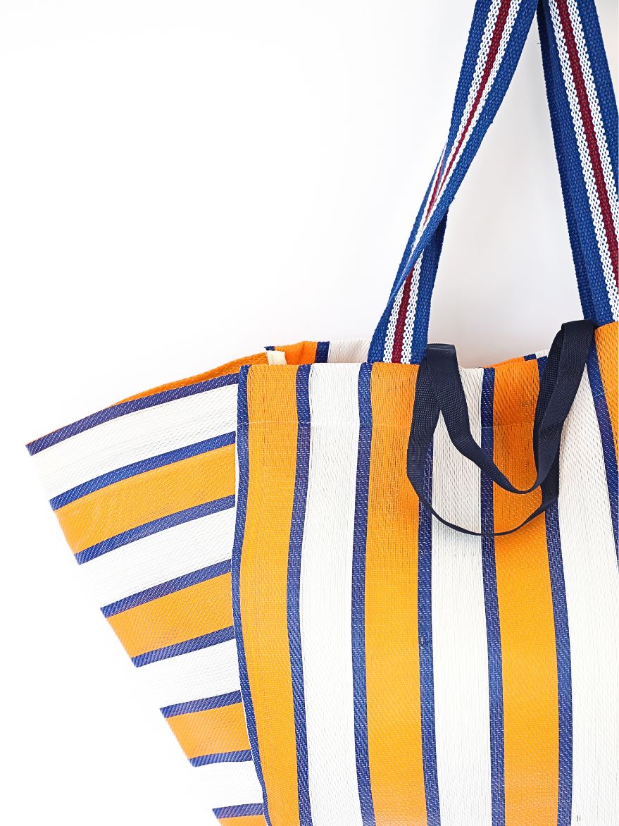 Orange/White/Navy Stripe